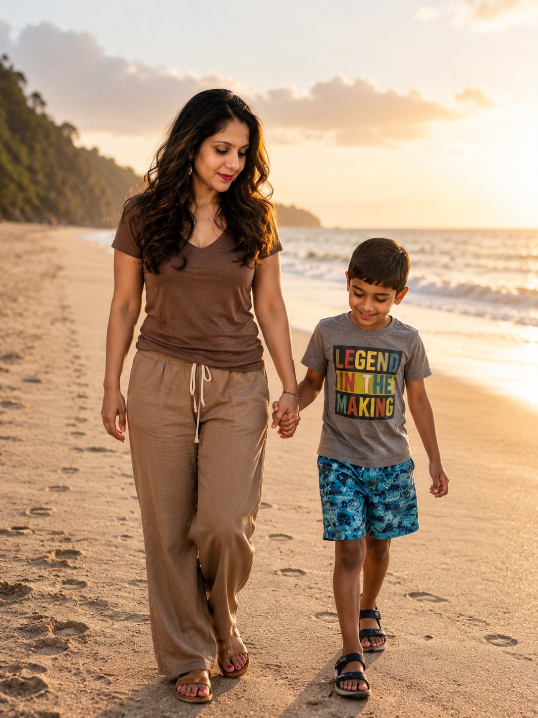 Jashwin and Silas walking together at sunset — the reason behind everything